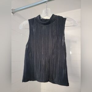 Olivia Rae Black Ribbed Sleeveless Top